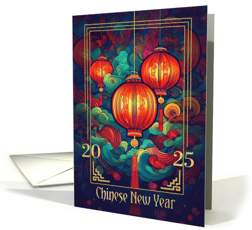2025 Chinese New Year Lanterns and Swirls card (1889114)