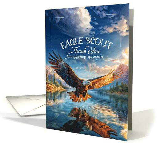 Thank You Eagle Scout Project Gratitude Mountain Lake Blank card