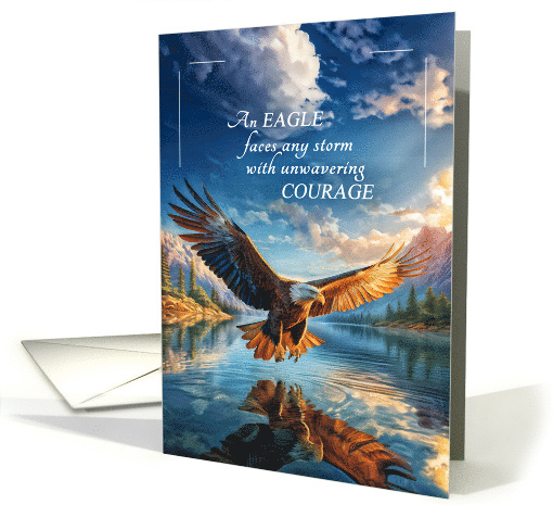 Encouragement Soaring Eagle Over a Mountain Lake card (1889278)