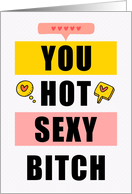 for Wife Wedding Anniversary Funny and Sexy Typography card