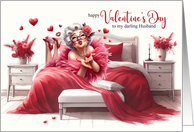 for Husband Valentine’s Day Sexy Old Woman card