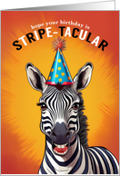 Birthday Zebra for a STRIPEtacular Celebration card