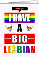 Lesbian Love and Romance Funny Crush on You LGBTQ Rainbow card