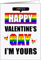 Valentine’s Gay with LGBTQ Rainbow for Valentine’s Day card