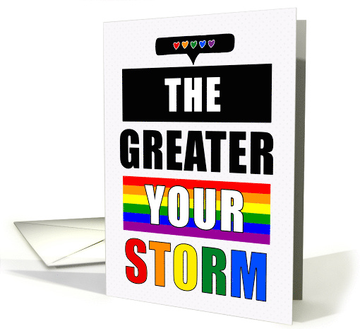 Gay and Lesbian Encouragement LGBTQ Rainbow card (1904628)