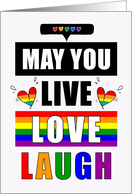 Gay and Lesbian Wedding Congratulations LGBTQ Rainbow card