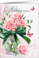 for Grandniece’s June Birthday Pink Roses with Butterflies card
