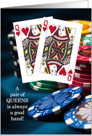 Gay Wedding Congratulations Pair of Queens Humor card