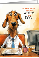 Boss’s Day Funny Cartoon Top Dog Office Theme card