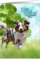 Congratulations reBARKable Australian Shepherd Dog in the Country card