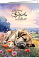 Pet Sympathy Anatolian Shepherd Dog in a Field of Wildflowers card