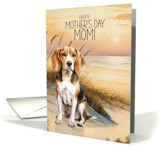 Mother's Day Beagle Dog Beach Cove card (1920844)