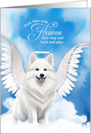 Pet Sympathy Loss of a Dog American Eskimo Angel card