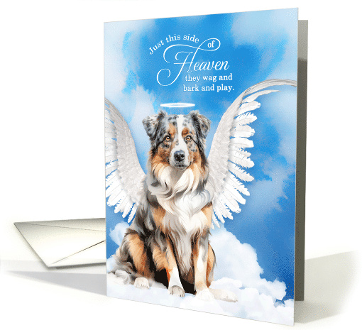 Pet Sympathy Loss of a Dog Australian Shepherd Angel card (1921972)