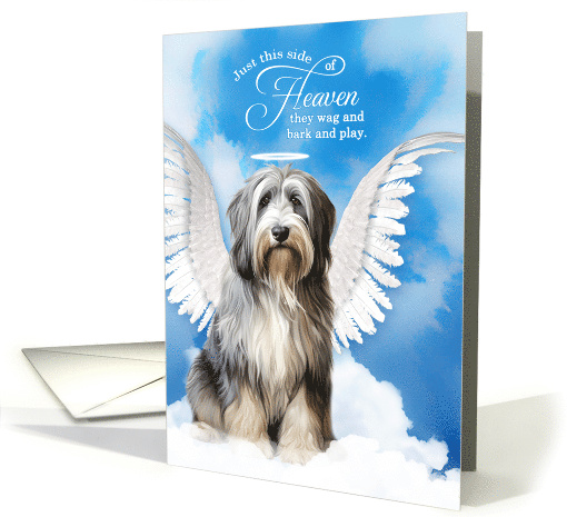 Pet Sympathy Loss of a Dog Bearded Collie Angel card (1922022)