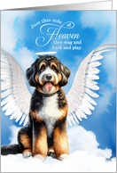 Pet Sympathy Loss of a Dog Bernedoodle Angel card