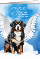 Pet Sympathy Loss of a Dog Bernese Mountain Dog Angel card