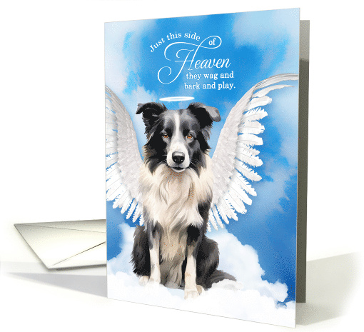Pet Sympathy Loss of a Dog Border Collie Angel card (1922484)