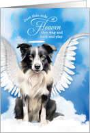 Pet Sympathy Loss of a Dog Border Collie Angel card