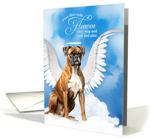 Pet Sympathy Loss of a Dog Boxer Angel card (1922490)