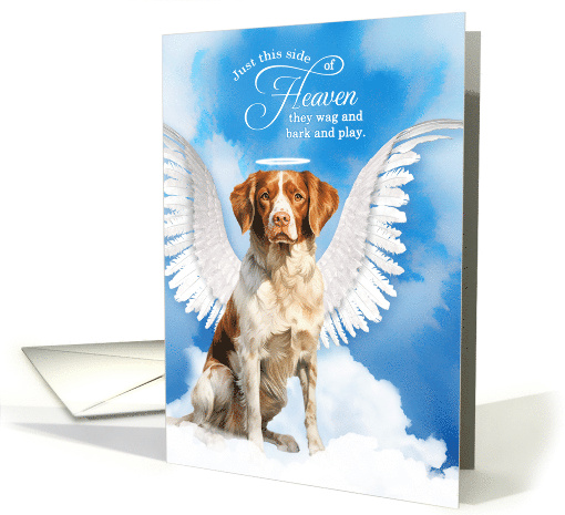 Pet Sympathy Loss of a Dog Brittany Spaniel Angel card (1922494)