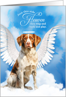 Pet Sympathy Loss of a Dog Brittany Spaniel Angel card