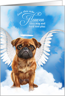 Pet Sympathy Loss of a Dog Brussels Griffon Angel card