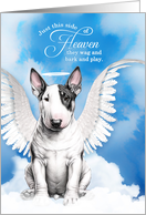 Pet Sympathy Loss of a Dog Bull Terrier Angel card