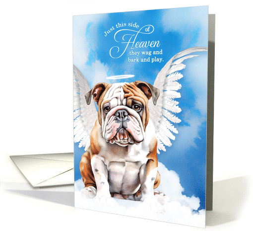 Pet Sympathy Loss of a Dog Bulldog Angel card (1922792)