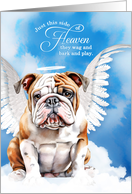 Pet Sympathy Loss of a Dog Bulldog Angel card