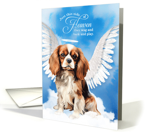 Pet Sympathy Loss of a Dog Cavalier King Charles Spaniel Angel card