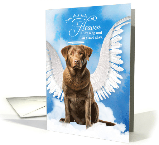 Pet Sympathy Loss of a Dog Chesapeake Bay Retriever Angel card