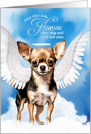 Pet Sympathy Loss of a Dog Black Tan Smooth Coat Chihuahua Angel card