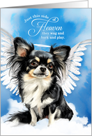 Pet Sympathy Loss of a Dog Black Tan Long Coat Chihuahua Angel card