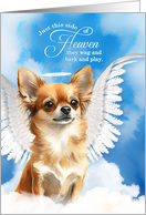 Pet Sympathy Loss of a Dog Tan Long Coat Chihuahua Angel card