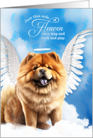 Pet Sympathy Loss of a Dog Chow Chow Angel card
