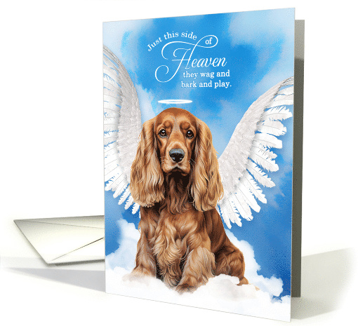 Pet Sympathy Loss of a Dog Cocker Spaniel Angel card (1923412)
