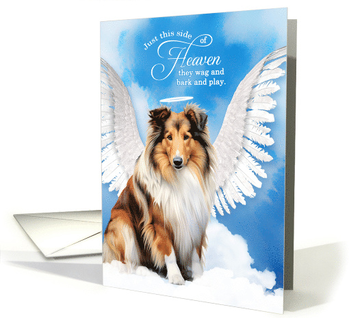 Pet Sympathy Loss of a Dog Rough Collie Angel card (1923620)