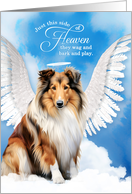 Pet Sympathy Loss of a Dog Rough Collie Angel card