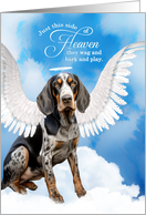 Pet Sympathy Loss of a Dog Bluetick Coonhound Angel card
