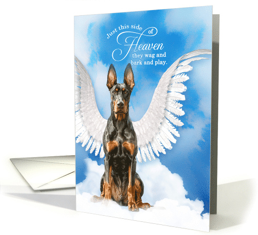 Pet Sympathy Loss of a Dog Doberman Pinscher Angel card (1923636)