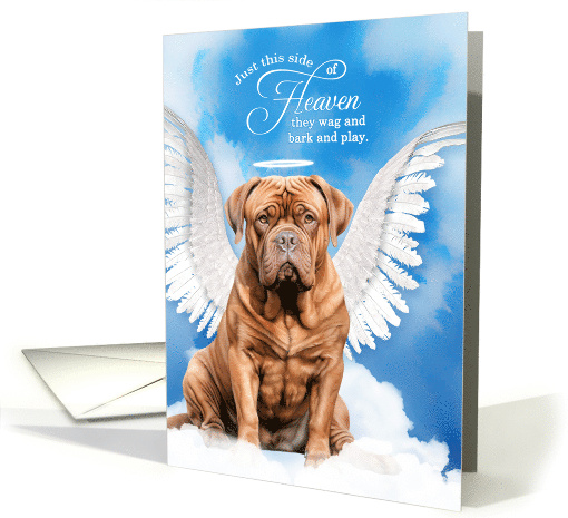 Pet Sympathy Loss of a Dog Dogue de Bordeaux Angel card (1923652)