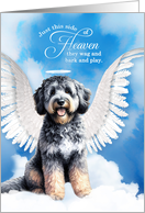 Pet Sympathy Loss of a Dog Aussiedoodle Angel card
