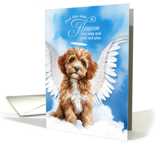 Pet Sympathy Loss of a Dog Cavapoo or Cavoodle Angel card (1923656)