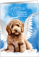 Pet Sympathy Loss of a Dog Yellow Labradoodle Angel card