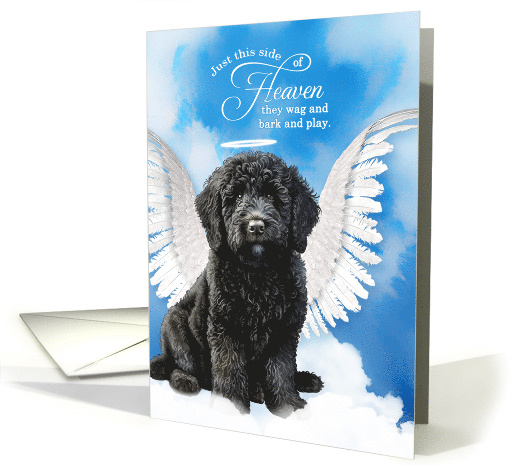Pet Sympathy Loss of a Dog Black Labradoodle Angel card (1924202)
