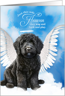 Pet Sympathy Loss of a Dog Black Labradoodle Angel card