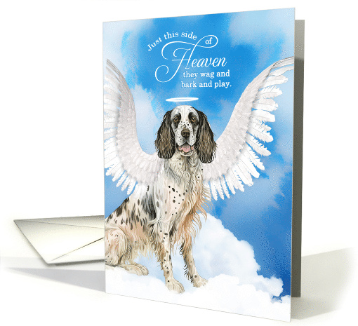 Pet Sympathy Loss of a Dog English Setter Angel card (1924514)