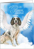Pet Sympathy Loss of a Dog English Setter Angel card