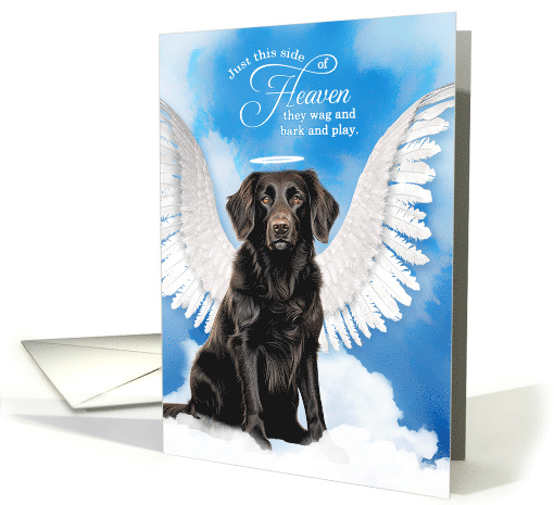 Pet Sympathy Loss of a Dog Flat Coated Retriever Angel card (1924538)